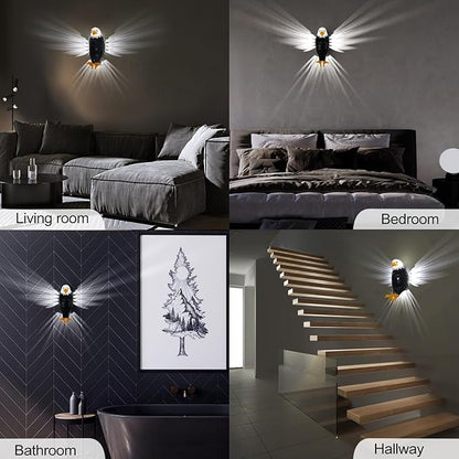 LED Bird Projection Eagle Wall Light Black